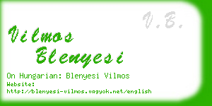 vilmos blenyesi business card